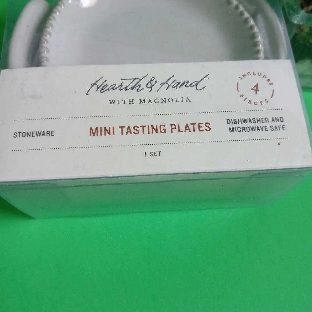 Hearth and hands with magnolia, tasting mini plates, ceramic